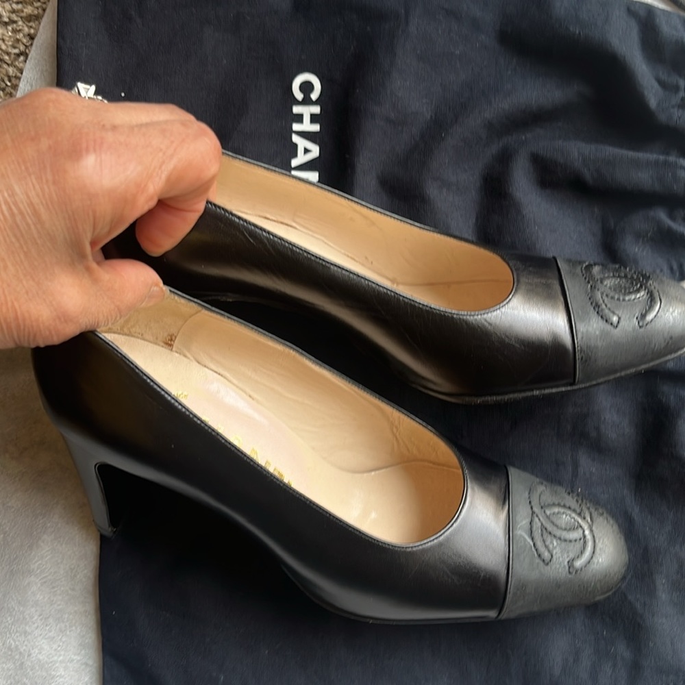 Authentic Chanel Heels Shoes - Black Size 36 Made in France - Picture 10 of 13